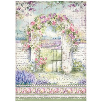 Stamperia A4 Rice Paper - Provence Arch