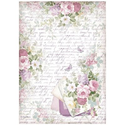 Stamperia A4 Rice Paper - Provence Bouquet