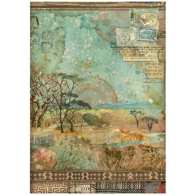Stamperia A4 Rice Paper - Savana Tree
