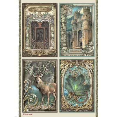 Stamperia A4 Rice Paper - Magic Forest Packed Cards
