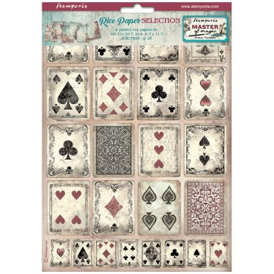 Stamperia A4 Rice Paper Selection - Master of Magic (6 sheets)