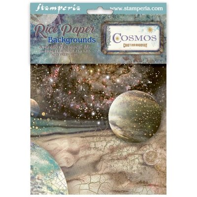 Stamperia A6 Rice Paper Selection - Cosmos Backgrounds