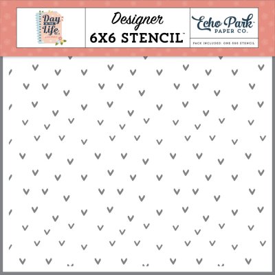 Echo Park 6”x6” Mask Stencil - Tiny Hearts