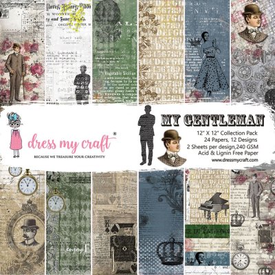 Dress My Craft 12”x12” Paper Pad - My Gentleman (24 sheets)