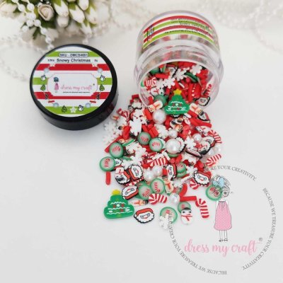 Dress My Craft Shaker Elements - Snowy Christmas Slices (8 grams)