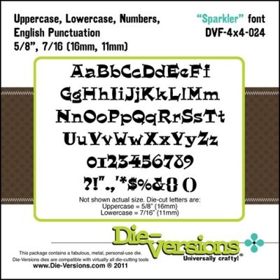 Die-Versions die - Sparkler (alphabet, 3 dies)