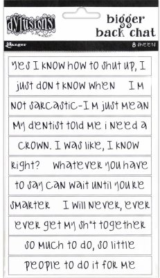 Dyan Reaveleys Dylusions Bigger Back Chat Stickers - White