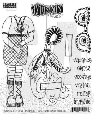 Stampers Anonymous Dylusions Cling Stamps - Thoughts In My Head