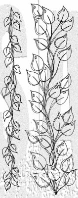 Stampers Anonymous Dylusions Cling Stamps - The Longer The Leaf