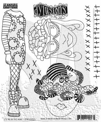 Stampers Anonymous Dylusions Cling Stamps - It's All In The Mind