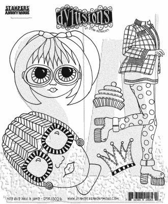 Stampers Anonymous Dylusions Cling Stamps - Hop Skip And A Jump