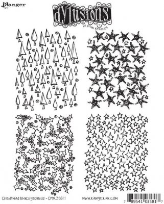 Dyan Reaveleys Dylusions Cling Stamp Collections - Christmas Backgrounds