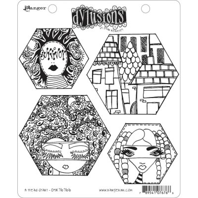 Ranger Dylusions Cling Stamps - A Head Start