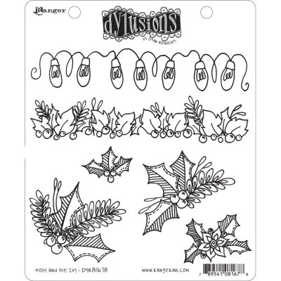 Dyan Reaveleys Dylusions Cling Stamp Collection - Holly And The Ivy