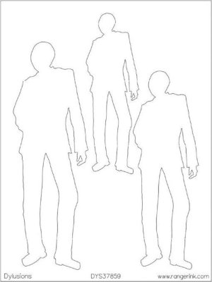 Ranger 9"x12" Dylusions Stencils - Bert