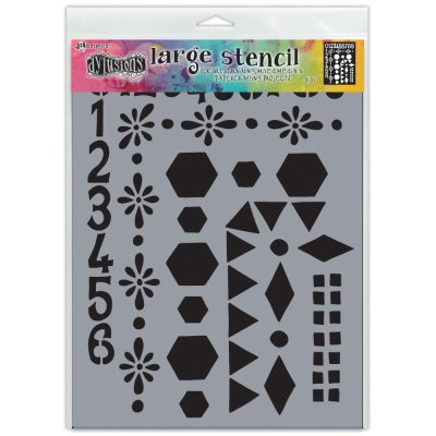 Dyan Reaveleys Dylusions 9"x12" Stencils - Number Frame