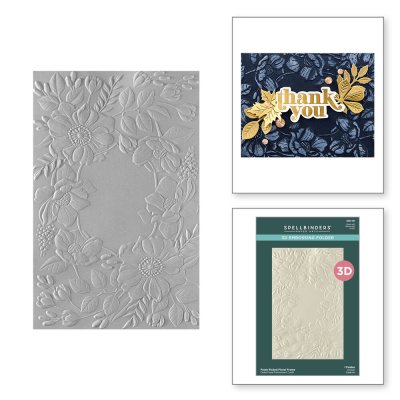 Spellbinders 3D Embossing Folder - Fresh Picked Floral Frame