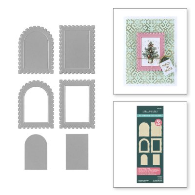 Spellbinders 3D Emboss & Cut Folder - Holiday Magic Postage Stamps
