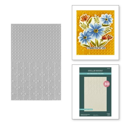 Spellbinders 3D Embossing Folder - Polka Dot & Posy Duo