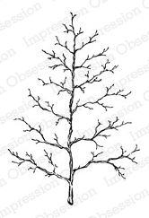 Impression Obsession Rubber Stamp - Small Twiggy Tree