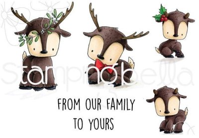 Stamping Bella Cling Stamps - Reindeer Family