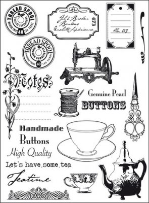 Marianne Design Elines Clear Stamp Set - Tea Time