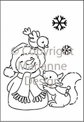 Marianne Design Elines Clear Stamp Set - Snowman