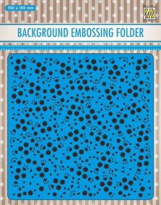 Nellies Choice Embossing Folder - Background Flowers