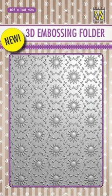 Nellies Choice 3D Embossing Folder - Backgrounds Flowers-1