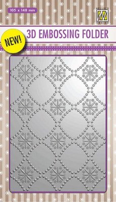 Nellies Choice 3D Embossing Folder - Backgrounds Flowers-2