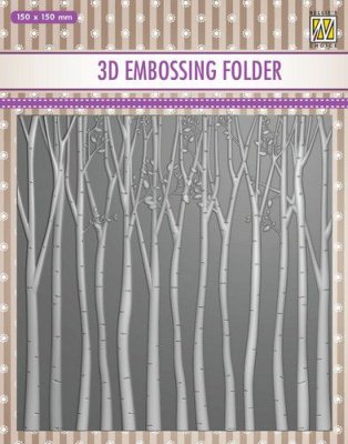 Nellies Choice 3D Embossing Folder - Trees