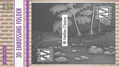 Nellies Choice 3D Embossing Folder - Waterfall