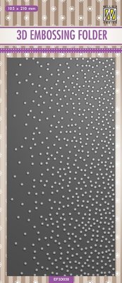 Nellies Choice 3D Embossing Folder - Slimline Snow