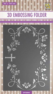 Nellies Choice 3D Embossing Folder - Blooming Twigs
