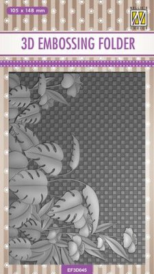 Nellies Choice 3D Embossing Folder - Monstera