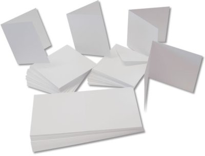 6"x6" White Cards & Envelopes Pack (50 pack)