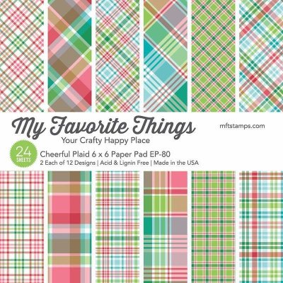 My Favorite Things 6”x6” Paper Pad - Cheerful Plaid (24 sheets)