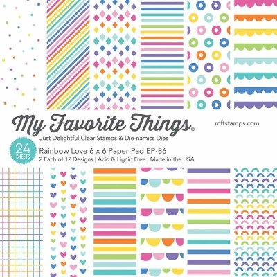 My Favorite Things 6”x6” Paper Pack - Rainbow Love (24 sheets )