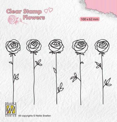 Nellies Choice Clear Stamps - Flowers Roses