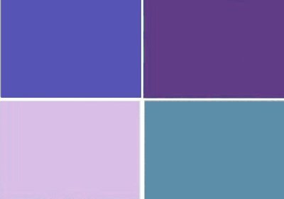 Lecrea A4 Flower Foam Pack - Bluebell blue, Dark Violet, Pastel violet, Summer blue (8 sheets)