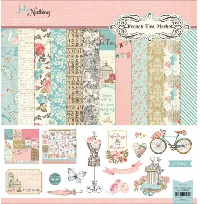 Photo Play 12”x12” Paper Collection Pack - French Flea Market (13 sheets)