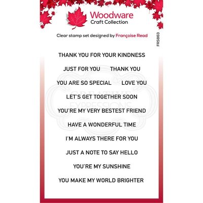 Woodware Clear Stamps - Thoughtful Strips