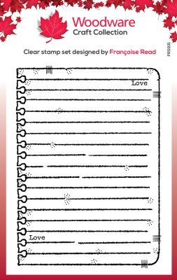Woodware Clear Stamps - Scrap Note Book Page