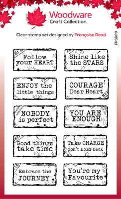 Woodware Clear Stamps - Distressed Labels