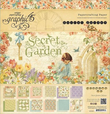 Graphic 45 -  12"x12" Secret Garden Paper Pad (24 sheets)