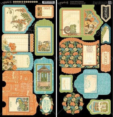 Graphic 45 - Artisan Style Cardstock Die-Cuts (2 pack)