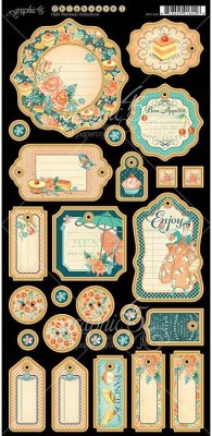 Graphic 45 - Cafe Parisian 6"x12" Chipboard Journaling Die-Cuts