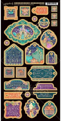 Graphic 45 - Midnight Masquerade 6"x12" Chipboard Die-Cut Decorative Sheet
