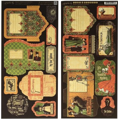 Graphic 45 - Master Detective 6"x12" Cardstock Die-Cut Sheets (2 pack)