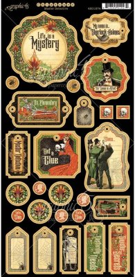 Graphic 45 - Master Detective Chipboard Die-Cuts